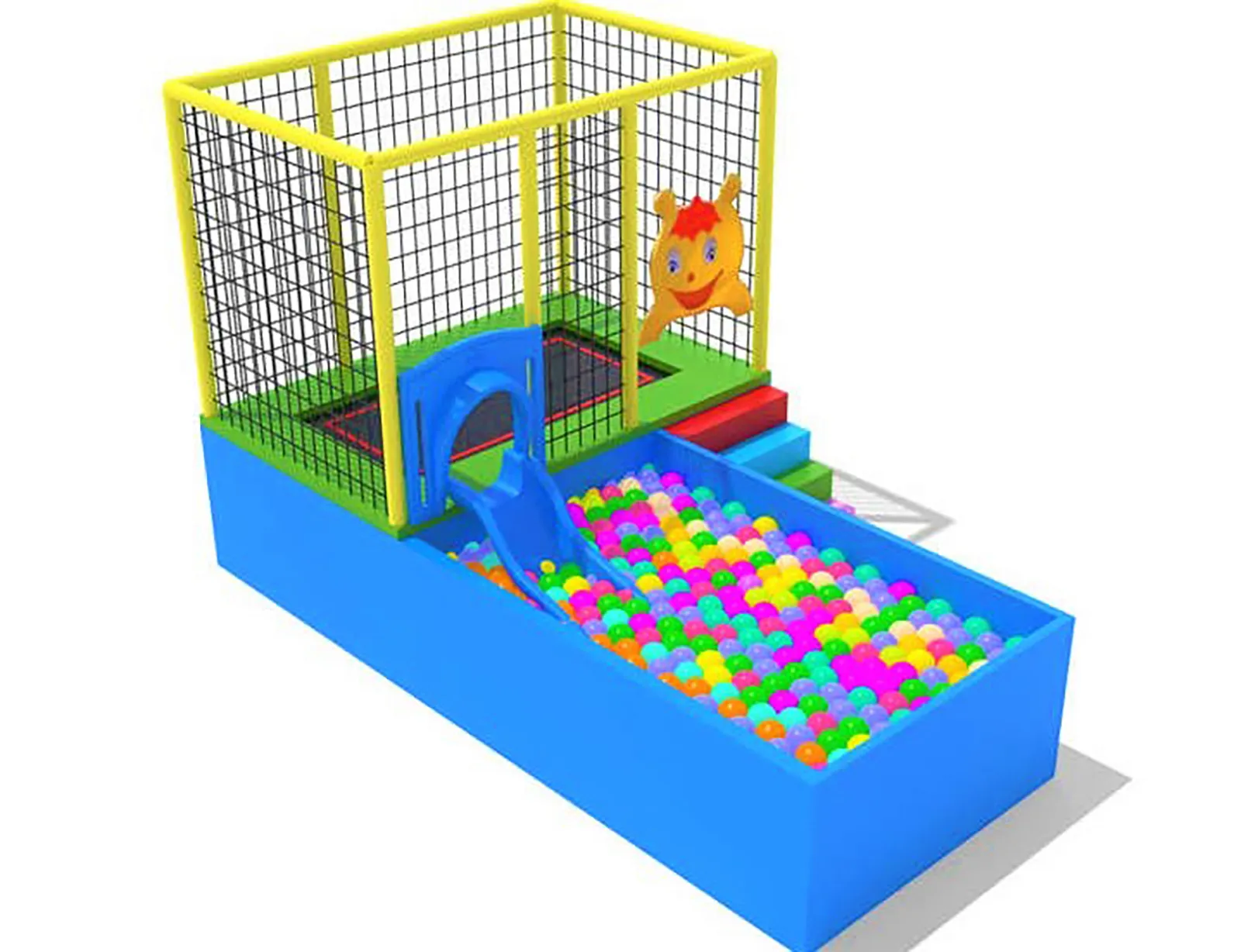 TAPPETO ELASTICO + SCIVOLO CON VASCA PALLINE - SUPER NOVITA'