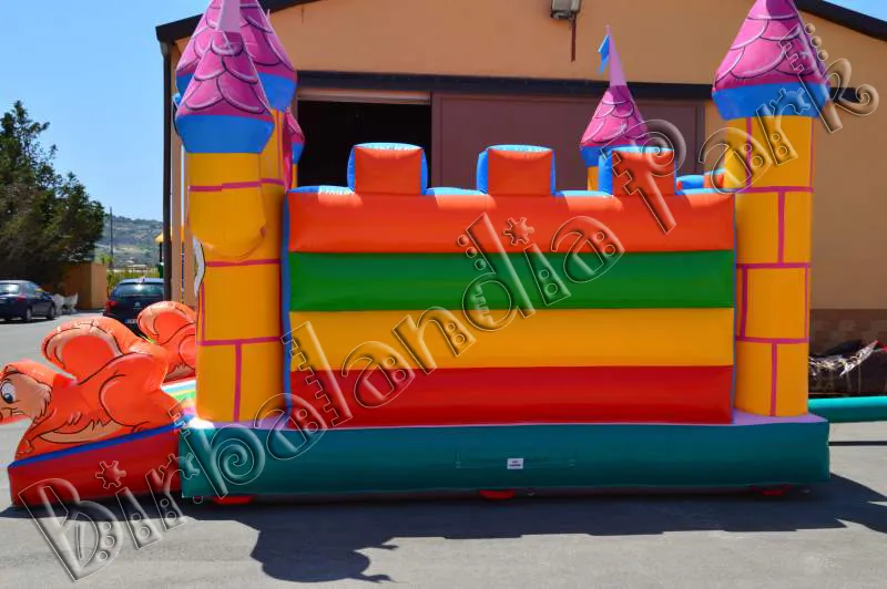 Gonfiabile Saltarello castello con ostacoli Cartoons 3