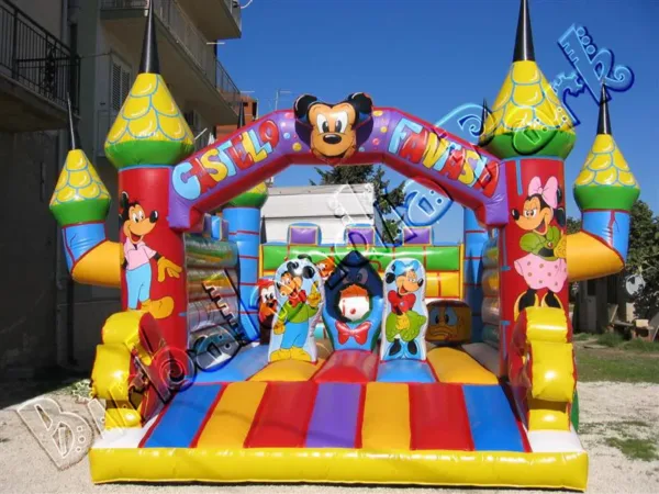 Gonfiabile Saltarello con ostacoli Castello Fantasia 3D
