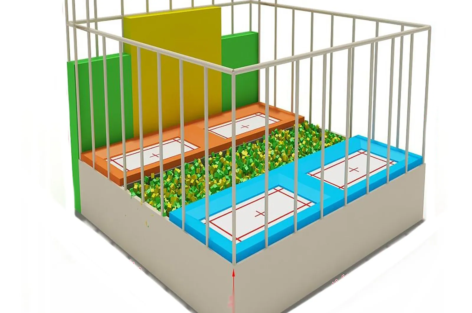 Trampolino elastico per ludoteca