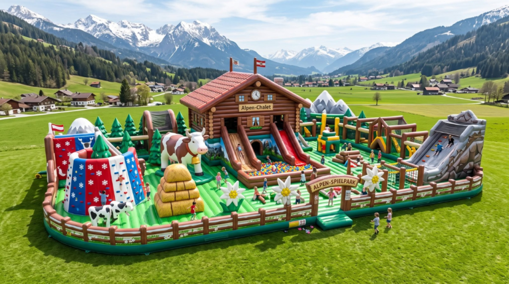 Fabbrica italiana giochi gonfiabili per bambini professionali e certificati UNI EN 14960 Birbalandia Park