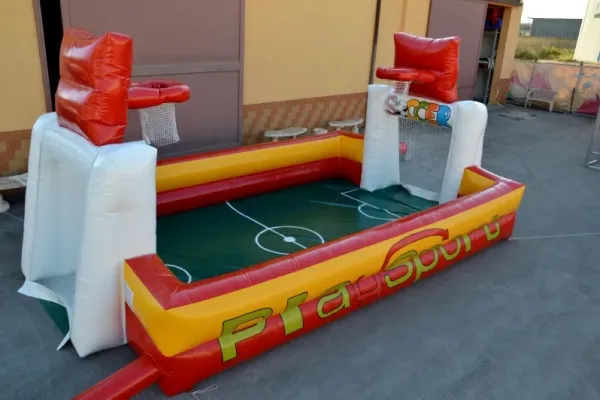 Gonfiabile 2 giochi Basket e Calcio