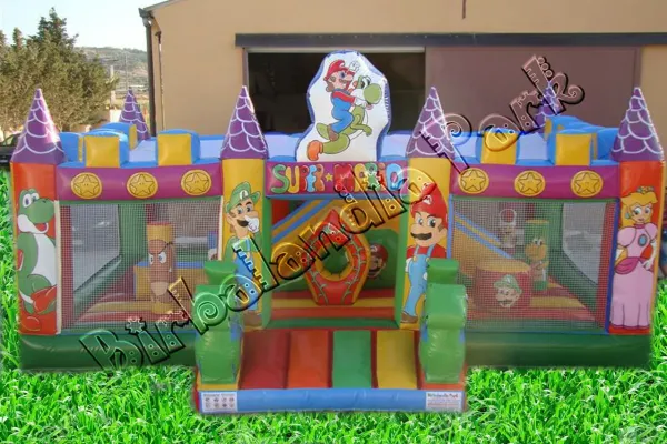 Gonfiabile Playground a castello Supermario 3D