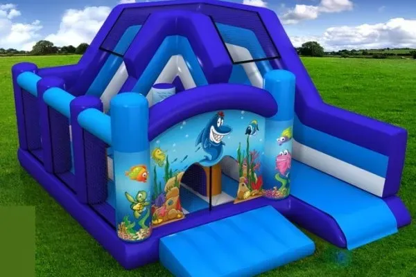 Gonfiabili Scivolo Mare Blu con ostacoli