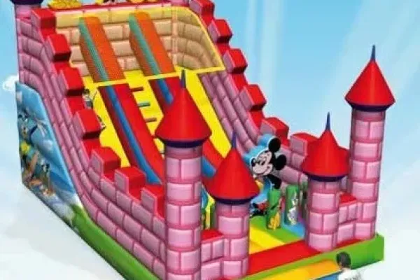 Gonfiabili Scivolo Topolino e Company con ostacoli