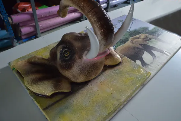 Scenografia Elefante con pannello