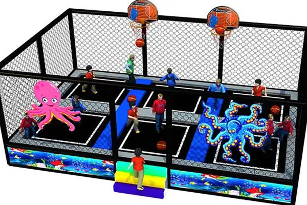 TRAMPOLINO ELASTICO + BASKET