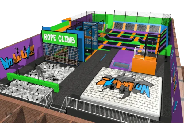Trampoline Park - Multi Jumping