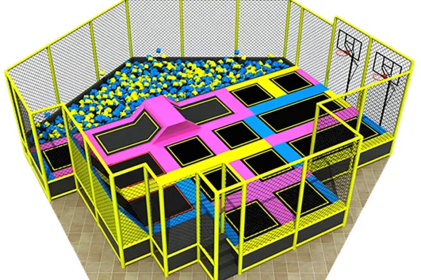Trampolini elastici per parchi giochi